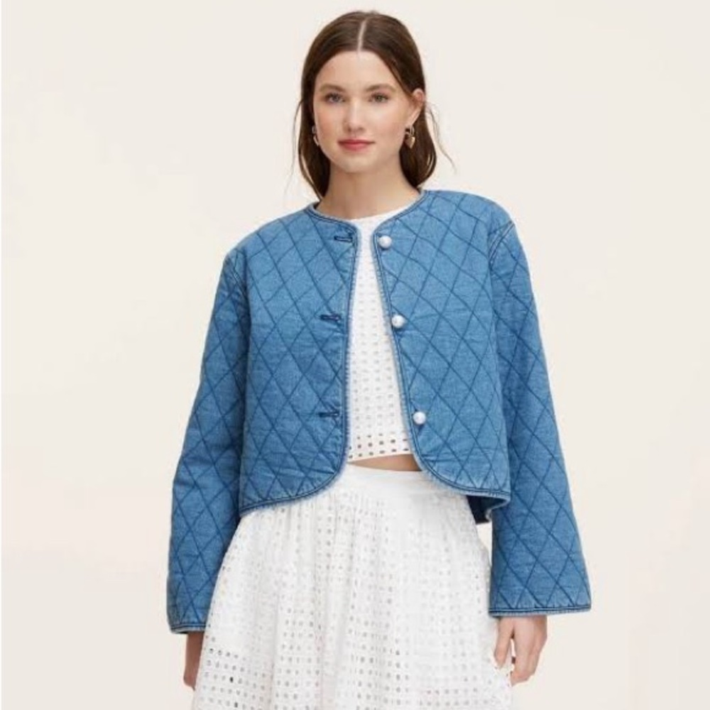 Kate Spade x Target Women’s Blue Quilted Jean Jacket